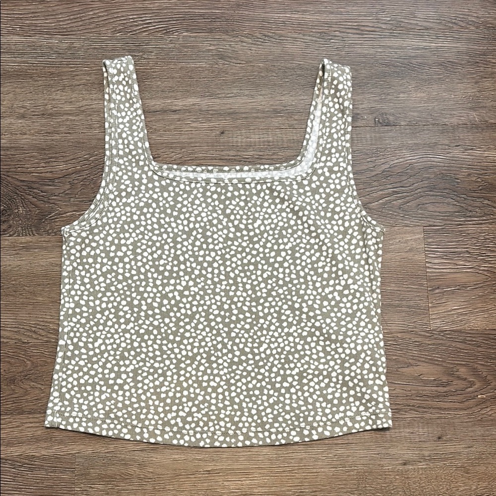 women’s green and white old navy tank top